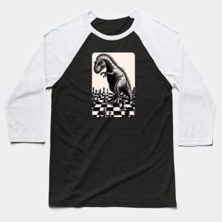Tyrannosaurus Chess Baseball T-Shirt